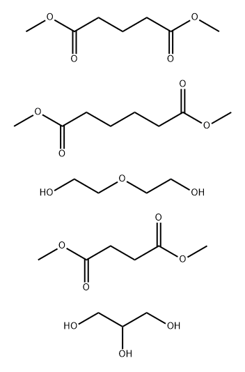 Hexanedioic acid, dimethyl ester, polymer with dimethyl butanedioate, dimethyl pentanedioate, 2,2'-oxybis[ethanol] and 1,2,3-propanetriol Struktur