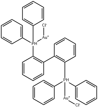 Gold, [μ-[1,1'-[1,1'-biphenyl]-2,2'-diylbis[1,1-diphenylphosphine-κP]]]dichlorodi- Structure