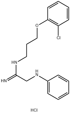 N-[3-(2-クロロフェノキシ)プロピル]-2-(フェニルアミノ)エタンイミドアミド·塩酸塩 化学構造式