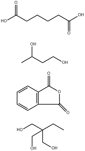 Hexanedioic acid, polymer with 1,3-butanediol, 2-ethyl-2-(hydroxymethyl)-1,3-propanediol and 1,3-isobenzofurandione Struktur