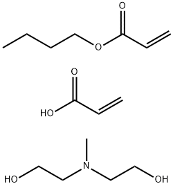 2-propenoic acid, polymer with butyl 2-propenoate,compd. with 2,2'-(methylimino)bis[ethanol] Structure