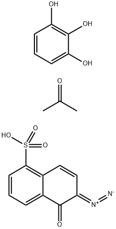 2-diazo-1-naphthol-5-sulfonic acid, ester with pyrogallol/acetone resin Struktur