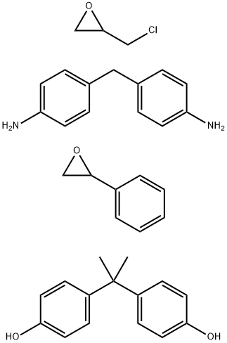 Phenol, 4,4-(1-methylethylidene)bis-, polymer with (chloromethyl)oxirane and phenyloxirane, reaction products with 4,4-methylenebisbenzenamine Struktur
