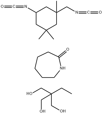 己内酰胺封端的[2-乙基-2-(羟甲基)-1,3-丙二醇与5-异氰酸根合-1-(异氧酸根合甲基)-1,3,3-三甲基环己烷]的聚合物,68610-70-8,结构式