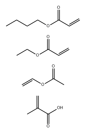 2-Methyl-2-propenoic acid polymer with butyl 2-propenoate, ethenyl acetate and ethyl 2-propenoate Struktur