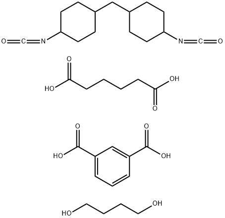 1,3-Benzenedicarboxylic acid, polymer with 1,4-butanediol, hexanedioic acid and 1,1'-methylenebis[4-isocyanatocyclohexane] Struktur