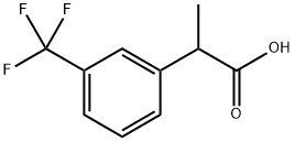 2-(3-trifluoromethylphenyl)propionic acid 化学構造式