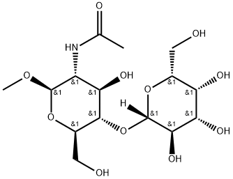 β-D-Glucopyranoside, methyl 2-(acetylamino)-2-deoxy-4-O-β-D-galactopyranosyl- Struktur