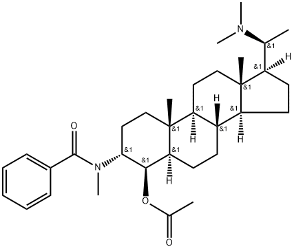 N-[(20S)-4β-Acetoxy-20-(dimethylamino)-5α-pregnan-3α-yl]-N-methylbenzamide,6879-28-3,结构式