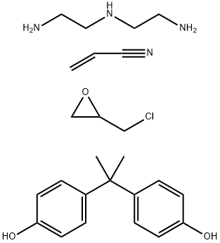 2-Propenenitrile, polymer with N-(2-aminoethyl)-1,2-ethanediamine, (chloromethyl)oxirane and 4,4-(1-methylethylidene)bisphenol Struktur