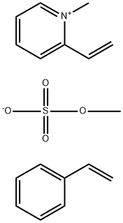 Pyridinium, 2-ethenyl-1-methyl-, methyl sulfate, polymer with ethenylbenzene Structure