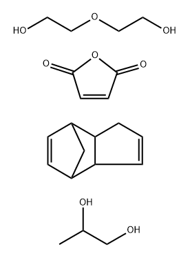 2,5-Furandione, polymer with 2,2'-oxybis[ethanol], 1,2-propanediol and 3a,4,7,7a-tetrahydro-4,7-methano-1H-indene Struktur