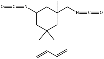 5-异氰酸根合-1-(异氰酸根合甲基)-1,3,3-三甲基环己烷与羟基封端的聚丁二烯的聚合物, 68951-41-7, 结构式