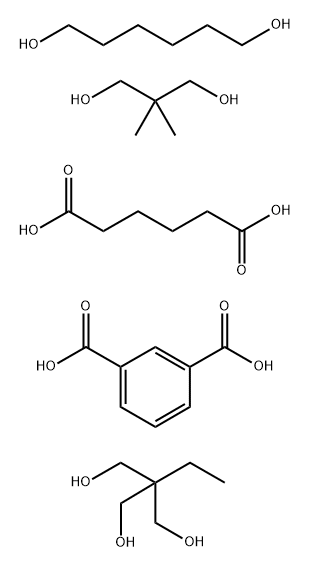 1,3-Benzenedicarboxylic acid, polymer with 2,2-dimethyl-1,3-propanediol, 2-ethyl-2-(hydroxymethyl)-1,3-propanediol, hexanedioic acid and 1,6-hexanediol Struktur