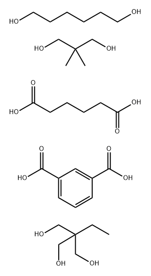 1,3-苯二羧酸与2,2-二甲基-1,3-丙二醇、2-乙基-2-(羟甲基)-1,3-丙二醇、己二酸和1,6-己二醇的聚合物 结构式