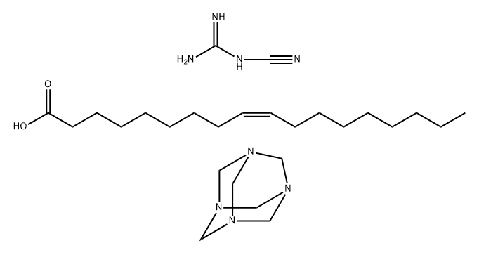 9-Octadecenoic acid (9Z)-, polymer with cyanoguanidine and 1,3,5,7-tetraazatricyclo3.3.1.13,7decane 结构式