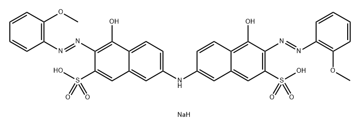 7,7'-Iminobis[4-hydroxy-3-[(2-methoxyphenyl)azo]-2-naphthalenesulfonic acid sodium] salt Struktur