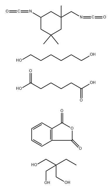 hexanedioic acid, polymer with2-ethyl-2-(hydroxymethyl)-1,3-propanediol, 1,6-hexanediol,1,3-isobenzofurandione and5-isocyanato-1-(isocyanatomethyl)-1,3,3-trimethylcyclohexane|1,6-己二酸与1,3-异苯并呋喃二酮、1,6-己二醇、1,3-异苯并呋喃二酮和5-异氰酸根合-1-(异氰酸根合甲基)-1,3,3-三甲基环己烷的聚合物
