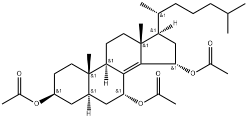 5α-Cholest-8(14)-ene-3β,7α,15α-triol triacetate Struktur