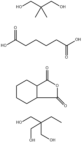 Hexanedioic acid, polymer with 2,2-dimethyl-1,3-propanediol, 2-ethyl-2-(hydroxymethyl)-1,3-propanediol and hexahydro-1,3-isobenzofurandione Struktur