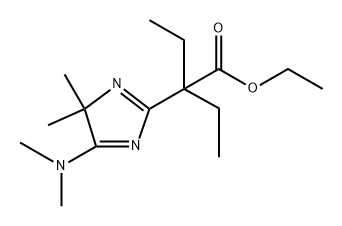 5-(Dimethylamino)-α,α-diethyl-4,4-dimethyl-4H-imidazole-2-acetic acid ethyl ester Struktur