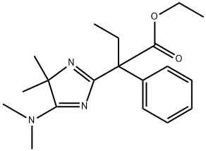 5-(Dimethylamino)-α-ethyl-4,4-dimethyl-α-phenyl-4H-imidazole-2-acetic acid ethyl ester,69315-96-4,结构式