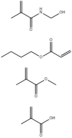 甲基丙烯酸甲酯与丙烯酸丁酯、羟甲基丙烯酰胺、甲基丙烯酰胺和甲基丙烯酸的聚合物, 69383-11-5, 结构式