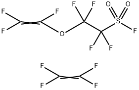Aquivion(R) P87S-SO2F cylindrical pellets 2mm, PFSF eq. wt. (870 g/mole SO2F), contains CF3 polymer chain ends as stabilizer Struktur