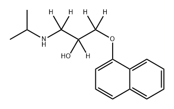 [2H5]-普萘洛尔, 69533-53-5, 结构式