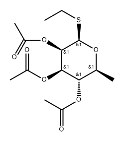 2,3,4-三-O-乙酰基-1-硫代-Β-L-鼠李糖吡喃乙酯 结构式