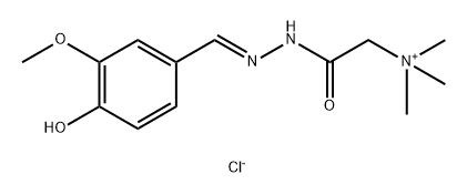 Ethanaminium,2-[2-[(4-hydroxy-3-methoxyphenyl)methylene]hydrazinyl]-N,N,N-trimethyl-2-oxo-,chloride (1:1) Struktur