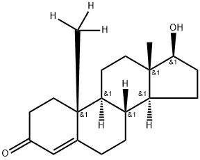 睾酮-19,19,19-D3, 69660-28-2, 结构式