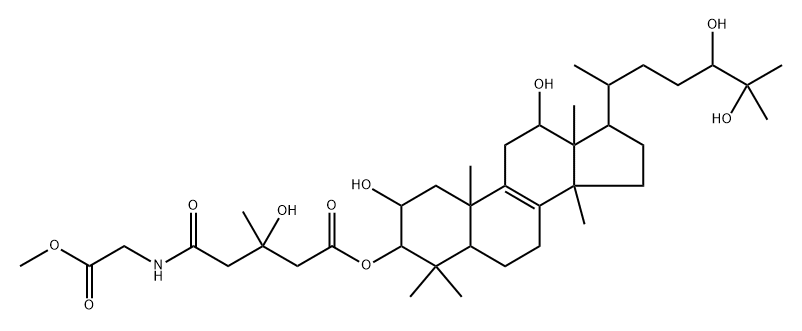 69770-64-5 (24R)-5α-Lanost-8-ene-2α,3β,12α,24,25-pentol 3-[3-hydroxy-5-[(2-methoxy-2-oxoethyl)amino]-3-methyl-5-oxopentanoate]