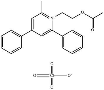 1-(2-乙酰氧基乙基)-2-甲基-4,6-二苯基吡啶-1-鎓高氯酸盐, 69821-46-1, 结构式