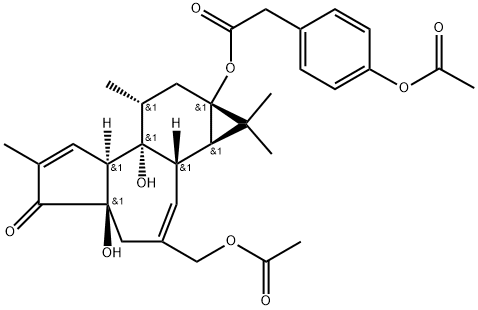 Benzeneacetic acid (1aR)-4-(acetyloxy)-3-[(acetyloxy)methyl]-1,1aα,1bβ,4,4a,5,7aα,7b,8,9-decahydro-4aβ,7bα-dihydroxy-1,1,6,8α-tetramethyl-5-oxo-9aH-cyclopropa[3,4]benz[1,2-e]azulen-9aα-yl ester|