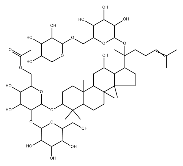拟人参皂苷 F8, 69884-01-1, 结构式