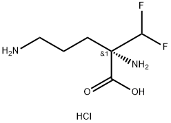 L-依氟鸟氨酸盐酸盐, 69955-42-6, 结构式