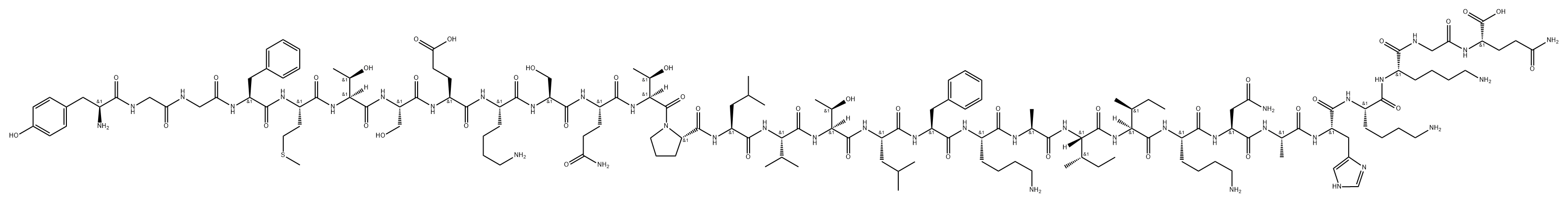 des-Asn(20)-beta(c)-endorphin Struktur