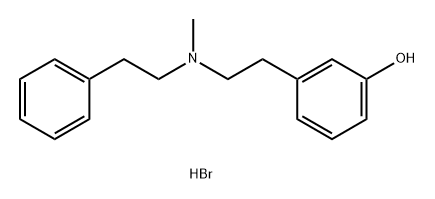 Phenol, m-(2-(N-methylphenethylamino)ethyl)-, hydrobromide Structure