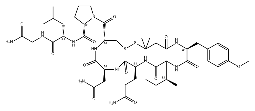 oxytocin, 1-desaminopenicillamyl-MeO-Tyr(2)- 结构式