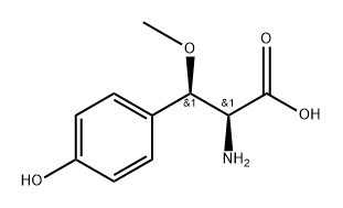 (2S,3R)-2-Amino-3-(4-hydroxyphenyl)-3-methoxypropanoic acid Struktur