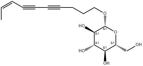 β-D-Glucopyranoside, (8Z)-8-decene-4,6-diyn-1-yl Structure