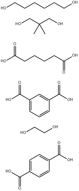 1,3-Benzene dicarboxylic acid, polymer with 1,4-benzene dicarboxylic acid, 2,2-dimethyl-1,3-propanediol, 1,2-ethanediol, hexanedioic acid and 1,6-hexanediol Struktur