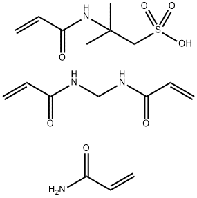 1-Propanesulphonic, 2-methyl-2-[(1-oxo-2-propenyl) amino]-polymer with N,N'-methylenebis[2-propenamide] and 2-propenamide Struktur