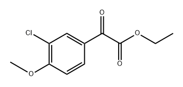 Benzeneacetic acid, 3-chloro-4-methoxy-α-oxo-, ethyl ester Struktur