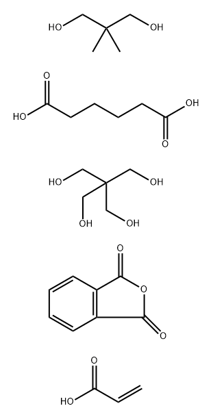 Hexanedioic acid, polymer with 2,2-bis(hydroxymethyl)-1,3-propanediol, 2,2-dimethyl-1,3-propanediol, 1,3-isobenzofurandione and 2-propenoic acid Structure