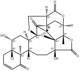 (13S,14R,22R,25S)-1,15-Dioxo-5-chloro-6β,13,20,22-tetrahydroxy-14,17α:14,27-diepoxy-16β,24-cyclo-13,14-seco-5α-ergosta-2-ene-18,26-dioic acid 18,20:26,22-dilactone|酸浆苦味H