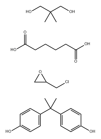 Hexanedioic acid, polymer with (chloromethyl)oxirane, 2,2-dimethyl-1,3-propanediol and 4,4-(1-methylethylidene)bisphenol Struktur