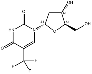 Uracil, 1-(2-deoxy-α-D-erythro-pentofuranosyl)-5-(trifluoromethyl)- (7CI,8CI) Struktur