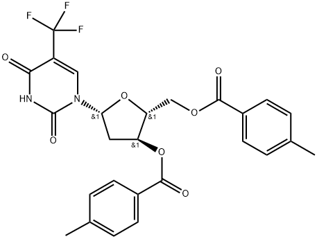 ThyMidine, α,α,α-trifluoro-, 3',5'-bis(4-Methylbenzoate) Structure